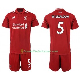 Fußballtrikots Liverpool WIJNALDUM 5 Kinder 2018-2019 Kurzarm Heimtrikotsatz kaufen
